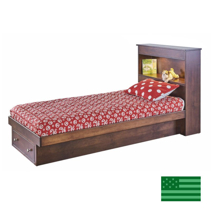 Amish Trenton Bookcase Bed